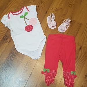 Girl's 3-6M Gymboree outfit and shoes